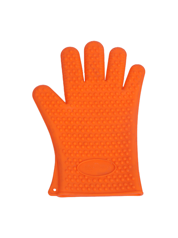 Orange Silicone Kitchen Gloves