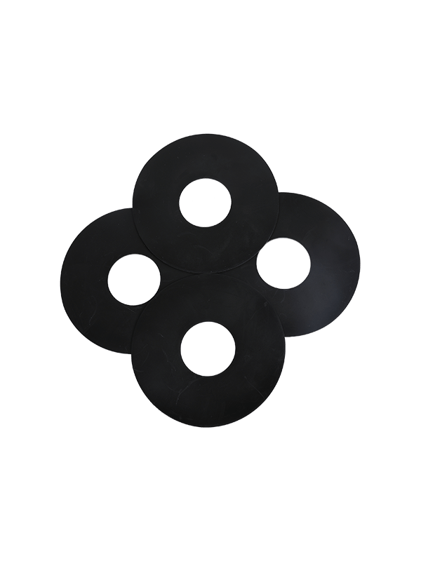 Durable and highly elastic molded silicone rubber discs