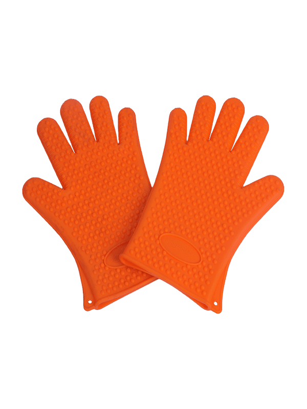 Orange Silicone Kitchen Gloves
