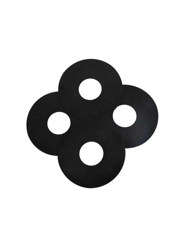 Durable and highly elastic molded silicone rubber discs